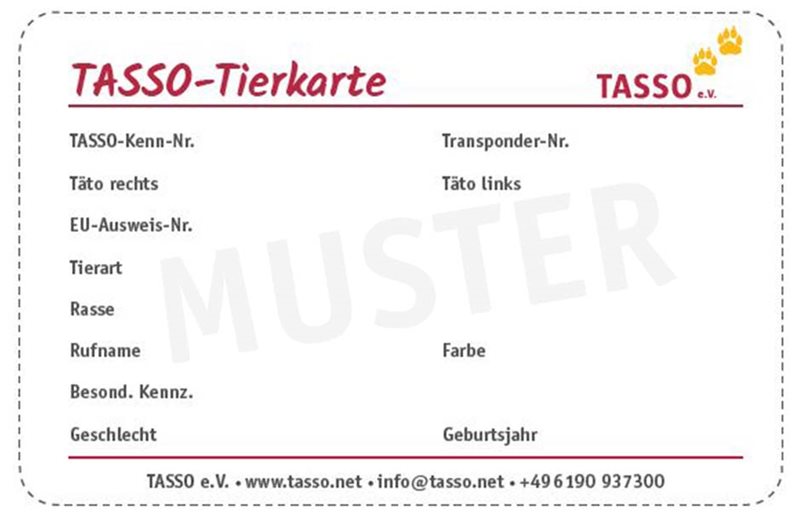 TASSO-Tierkarte