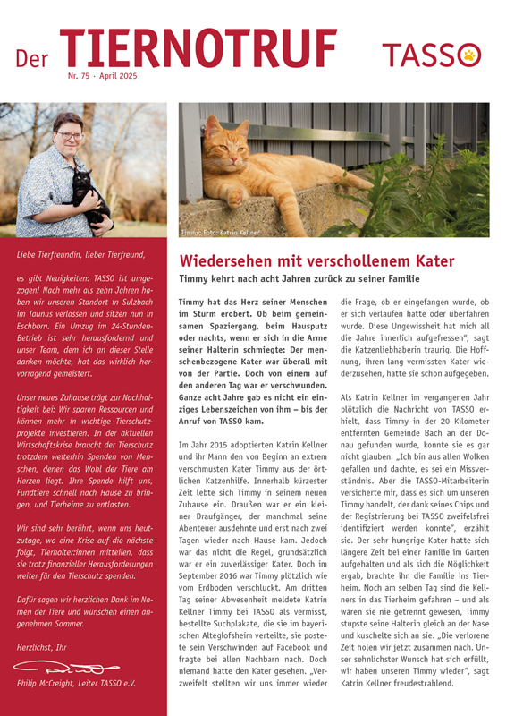 DER TIERNOTRUF Sommer 2025 (Download)