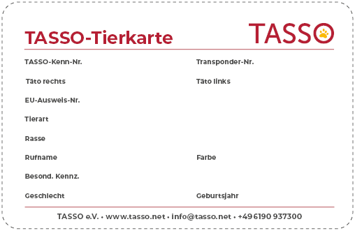 TASSO-Tierkarte