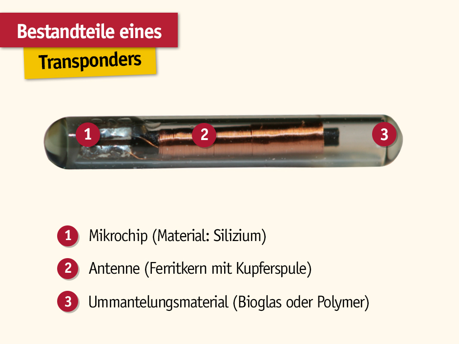 Bestandteile eines Transponder.