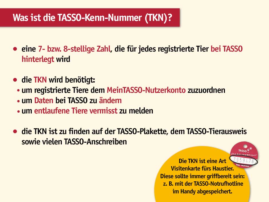 Grafik: Was ist die TASSO-Kenn-Nummer (TKN)?