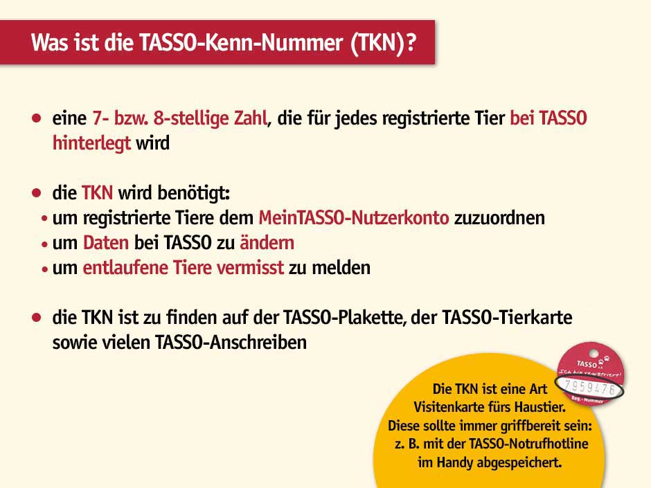 Grafik: Was ist die TASSO-Kenn-Nummer (TKN)?