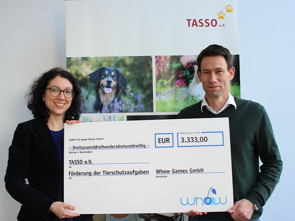 Laura Simon, Leiterin Kommunikation, und Stefan Reiber, Leiter Fundraising und Spenderservice  TASSO