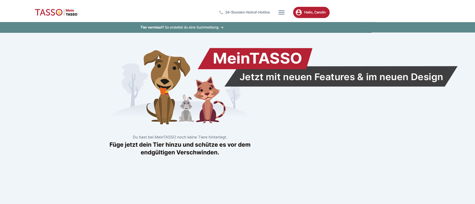 Grafik MeinTASSO Update