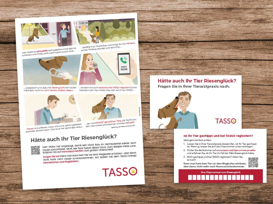 TASSO-Plakat: Hätte auch Ihr Tier Riesenglück?