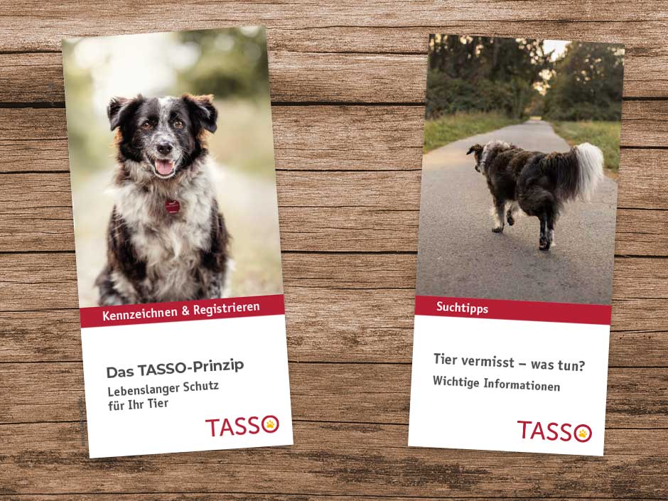 Kostenloses Material zur Kennzeichnung und Registrierung von TASSO.
